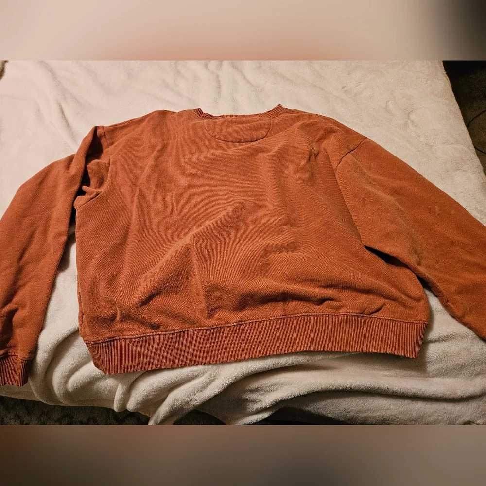 American Eagle Outfitters Burnt Orange Crew Neck Sweater - Picture 2 of 3